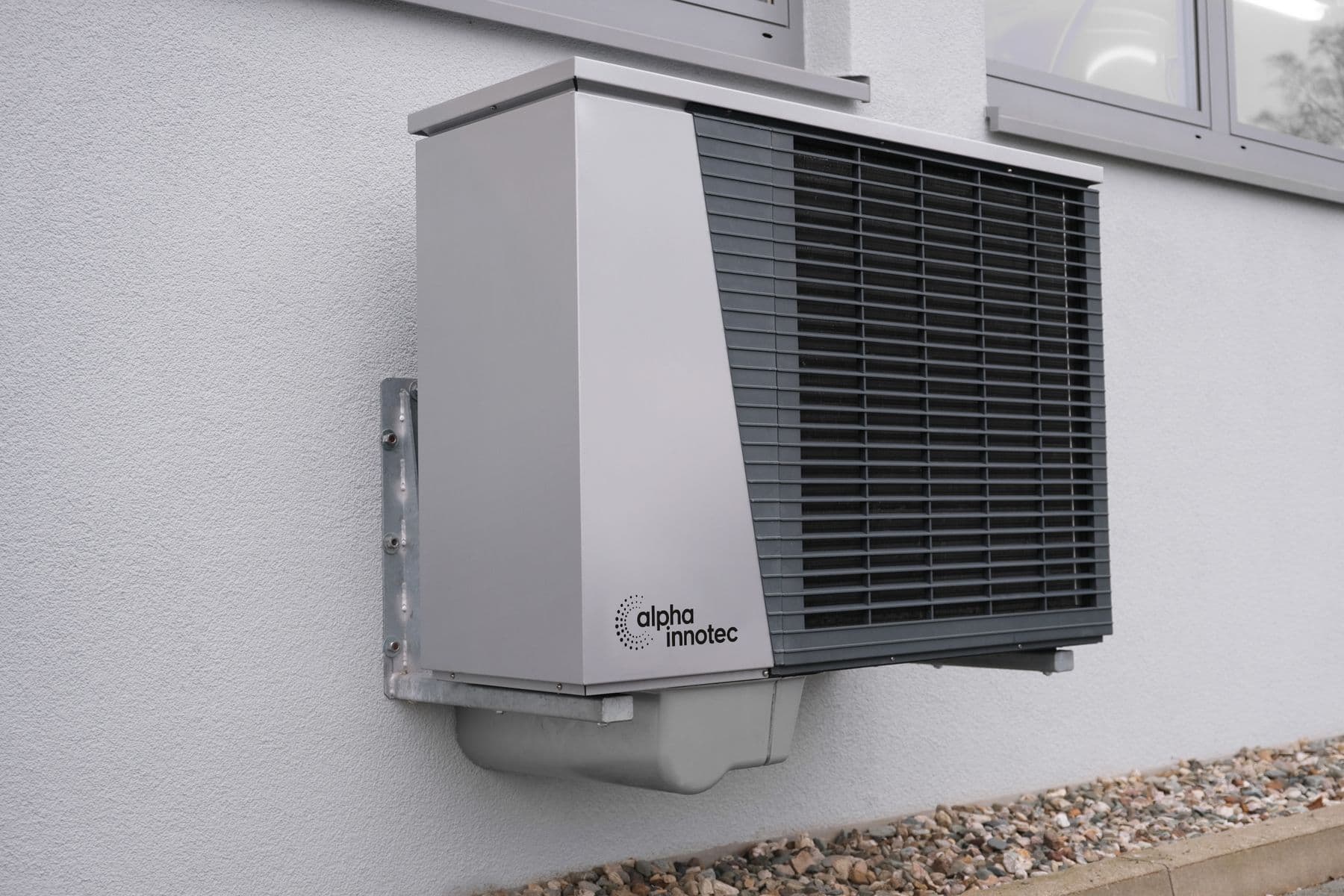 New heating and cooling equipment installed outside a home